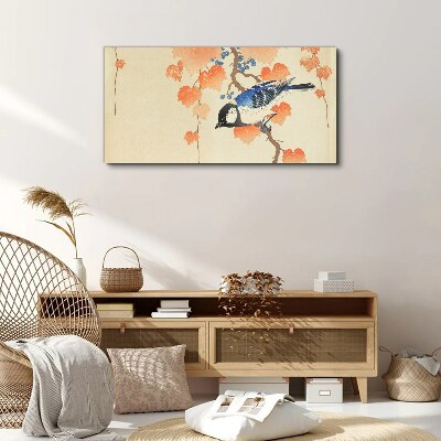 Bird on a vine background Canvas Wall art