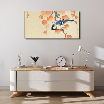 Bird on a vine background Canvas Wall art