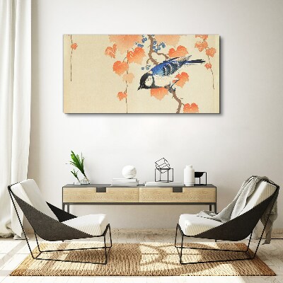 Bird on a vine background Canvas Wall art