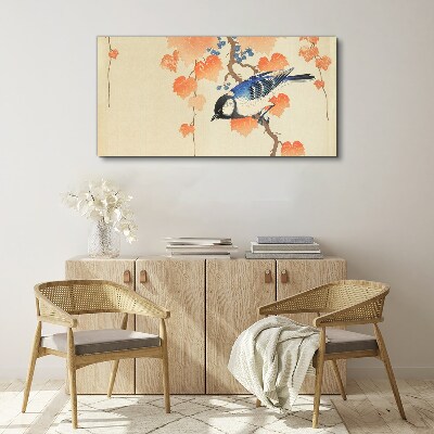 Bird on a vine background Canvas Wall art