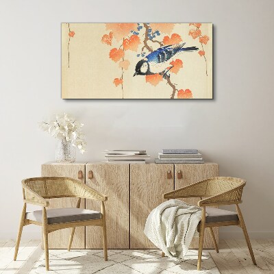 Branches leaves animal bird Canvas Wall art