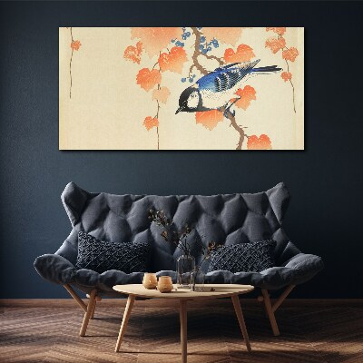 Bird on a vine background Canvas Wall art