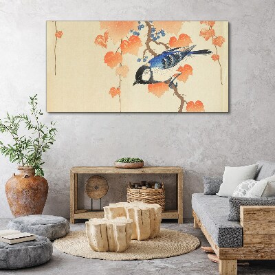 Bird on a vine background Canvas Wall art