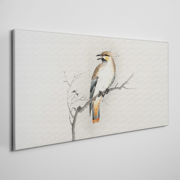 Singing bird on a branch Canvas Wall art