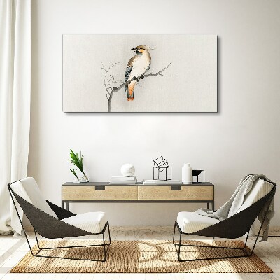 Singing bird on a branch Canvas Wall art