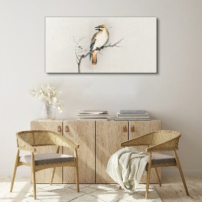 Singing bird on a branch Canvas Wall art