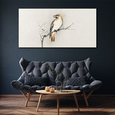 Singing bird on a branch Canvas Wall art