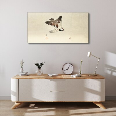 Winged meeting in silence Canvas Wall art