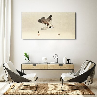 Winged meeting in silence Canvas Wall art
