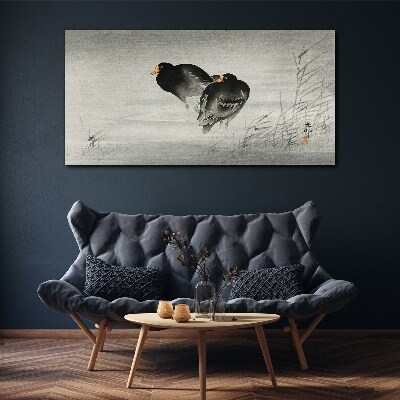 Animals birds water Canvas Wall art