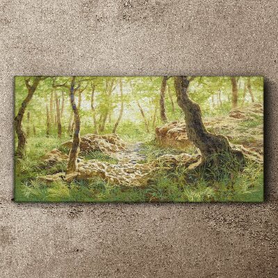 Forest nature rocks Canvas Wall art