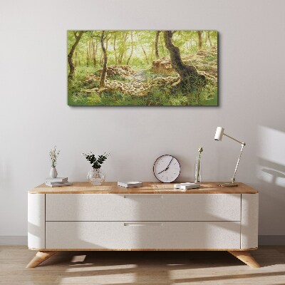 Forest nature rocks Canvas Wall art