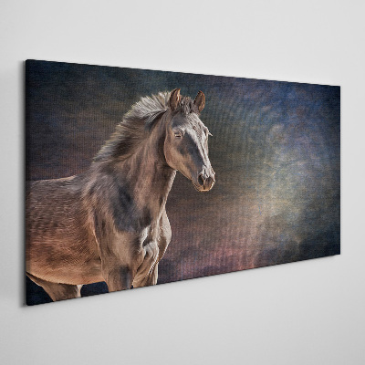 Portrait of a horse on an abstract background Canvas Wall art