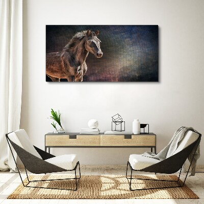 Portrait of a horse on an abstract background Canvas Wall art