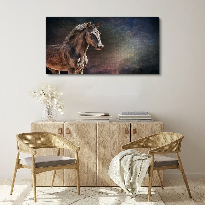 Portrait of a horse on an abstract background Canvas Wall art
