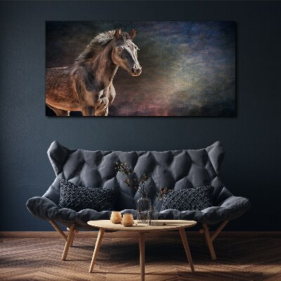 Portrait of a horse on an abstract background Canvas Wall art
