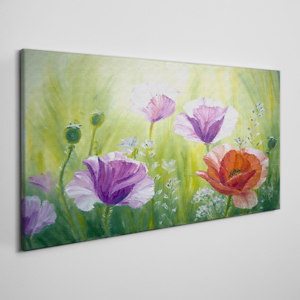 Flower garden in pastel colors Canvas Wall art