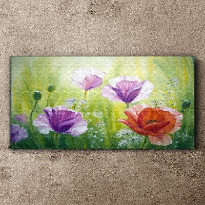Flower garden in pastel colors Canvas Wall art