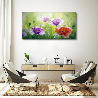 Flower garden in pastel colors Canvas Wall art