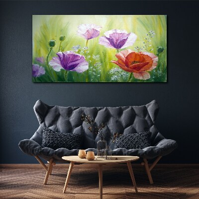 Flower garden in pastel colors Canvas Wall art