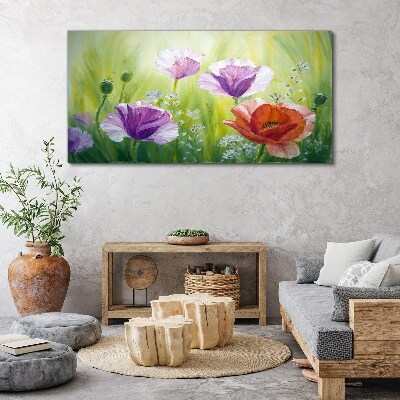 Flower garden in pastel colors Canvas Wall art