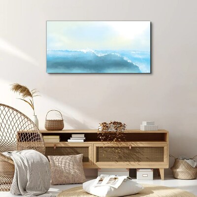 The peace of a sea wave Canvas Wall art