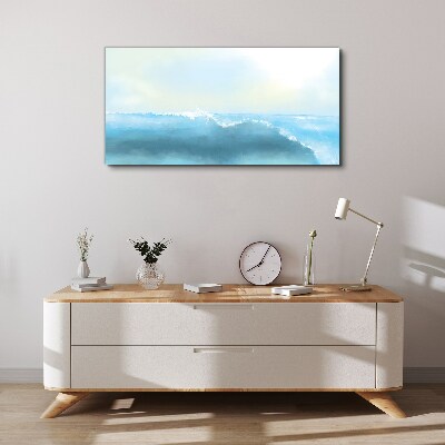 The peace of a sea wave Canvas Wall art