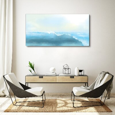 The peace of a sea wave Canvas Wall art