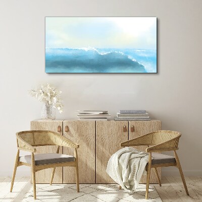 The peace of a sea wave Canvas Wall art