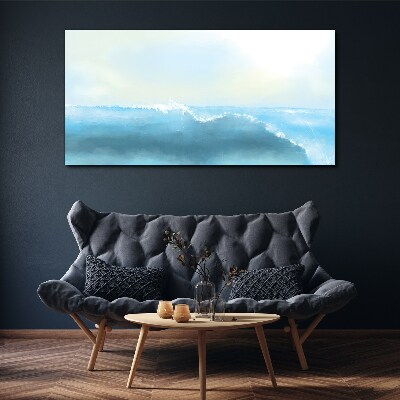 The peace of a sea wave Canvas Wall art