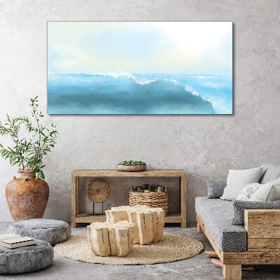 The peace of a sea wave Canvas Wall art
