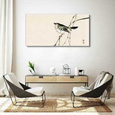 Bird on a branch Canvas Wall art