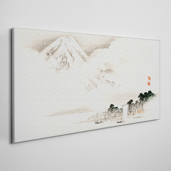 The peace of a mountain landscape Canvas Wall art