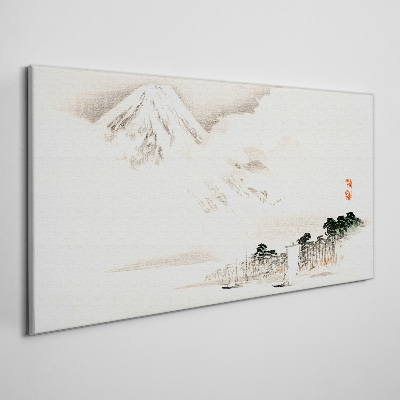 The peace of a mountain landscape Canvas Wall art