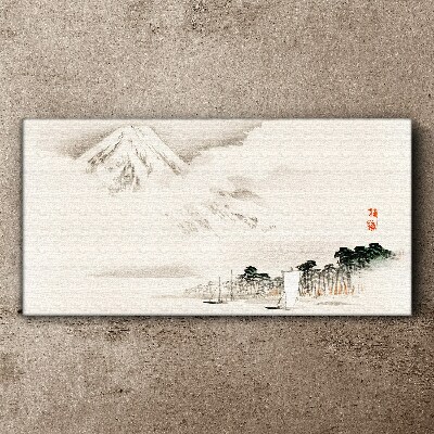 The peace of a mountain landscape Canvas Wall art