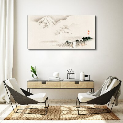 The peace of a mountain landscape Canvas Wall art