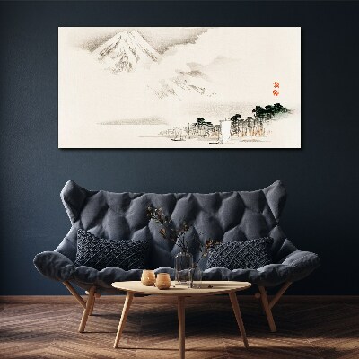 The peace of a mountain landscape Canvas Wall art