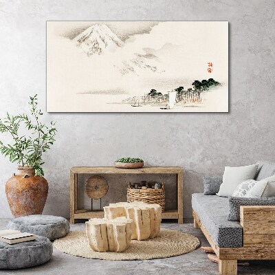 The peace of a mountain landscape Canvas Wall art