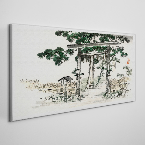 Trees leaves Canvas Wall art