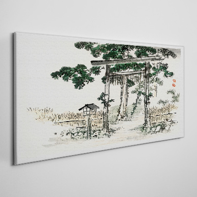 Trees leaves Canvas Wall art