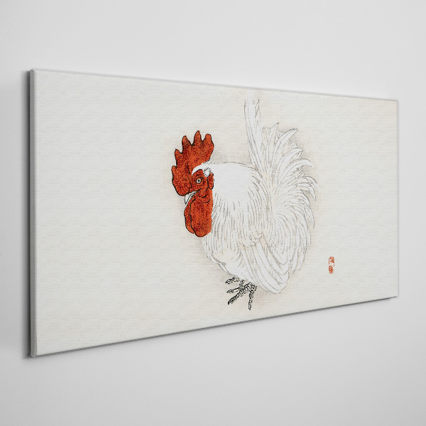 Rooster in delicate colors Canvas Wall art
