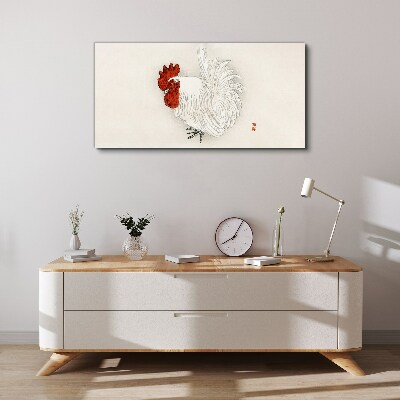 Rooster in delicate colors Canvas Wall art