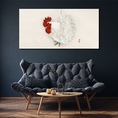 Rooster in delicate colors Canvas Wall art