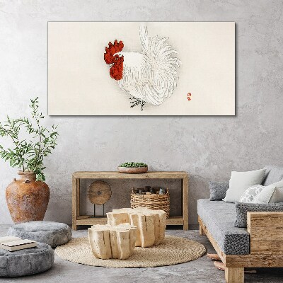 Rooster in delicate colors Canvas Wall art