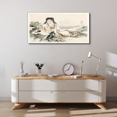 Peace by the river Canvas Wall art