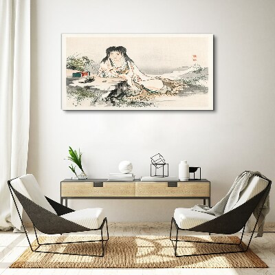 Peace by the river Canvas Wall art
