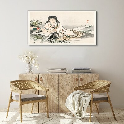 Peace by the river Canvas Wall art