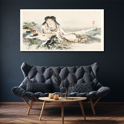 Peace by the river Canvas Wall art