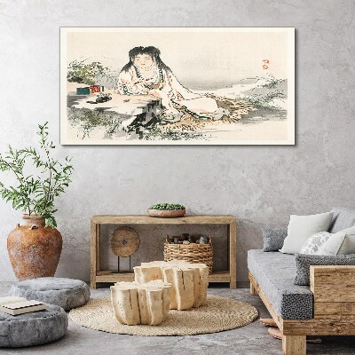Peace by the river Canvas Wall art