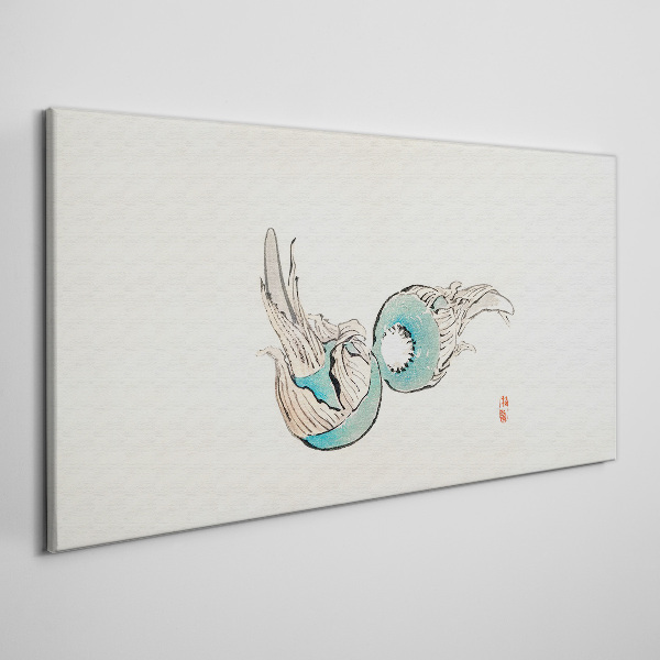 Japanese Fish Illustration Canvas Wall art